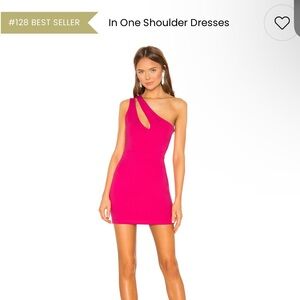 Pink SUPERDOWN One-Shoulder Dress